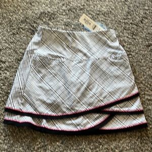 Lucky in Love Striped Mini Skirt with Pink Highlights